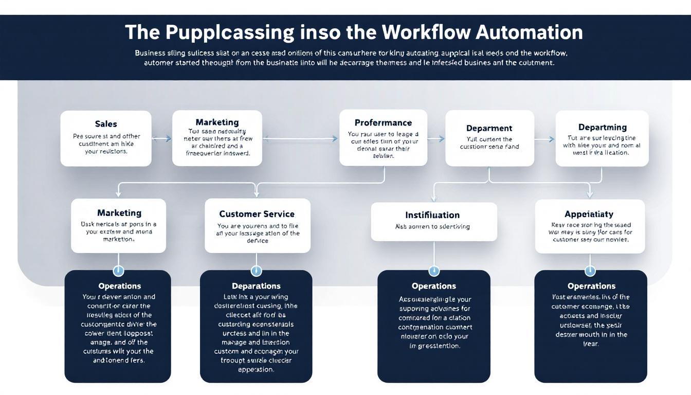 Diagramme de flux détaillé montrant l'automatisation des processus métier d'entreprise avec étapes séquentielles, points de décision automatisés, intégrations système et boucles de feedback dans un workflow optimisé