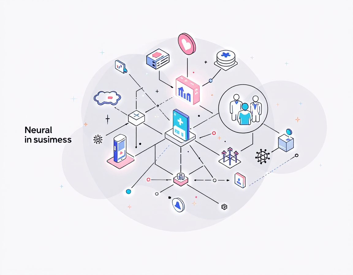 Infographie montrant l'utilisation de chatbots IA dans différents secteurs d'activité avec icônes représentant commerce électronique, santé, éducation, banque, immobilier et services, chacun avec ses cas d'usage spécifiques