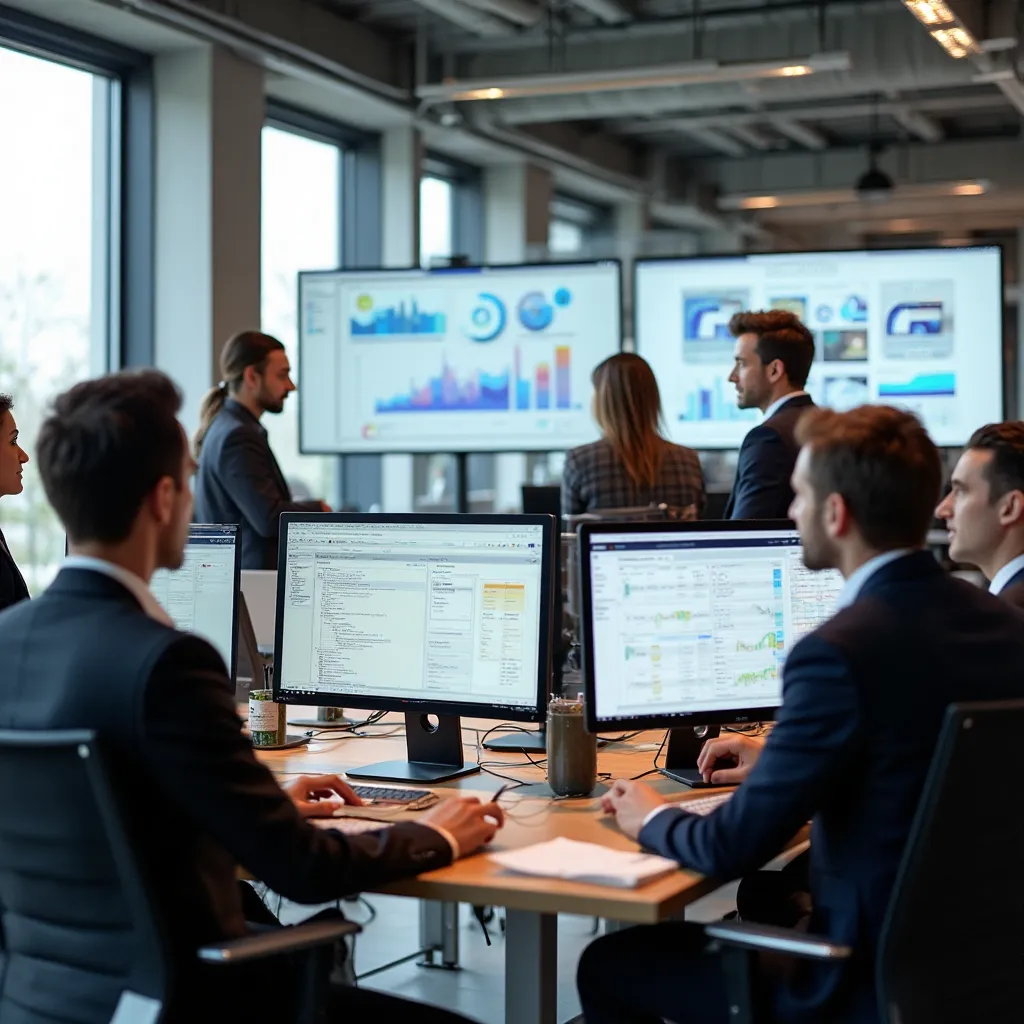Équipe française travaillant sur l'analyse de solutions d'automatisation